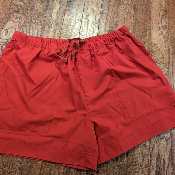 Shorts, Athletic Fit fast dry, Woman's Red Shorts, Plus Size 2x - Picture 3 of 7